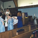 USA TX Dallas 1999MAR20 Wedding CHRISTNER PreWedding 006  Lining up the Bride-to-be for some pre-ceremony photographs. : 1999, Americas, Christner - Mike & Rebekah, Dallas, Date, Events, March, Month, North America, Places, Texas, USA, Wedding, Year